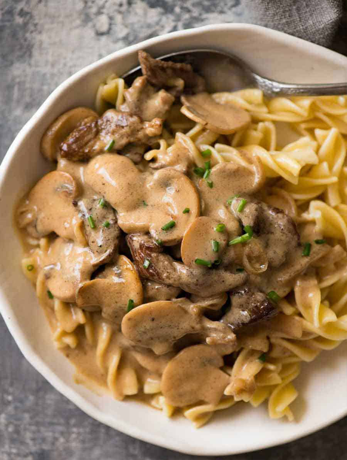Beef Stroganoff with Sour Cream – Low Carb Keto Meal Recipe