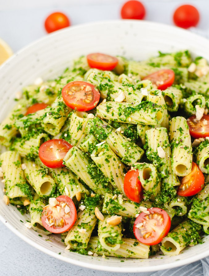 Vegan Avocado Pesto Pasta 