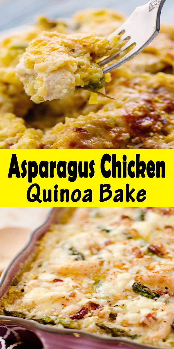 Light Chicken Asparagus Quinoa Bake