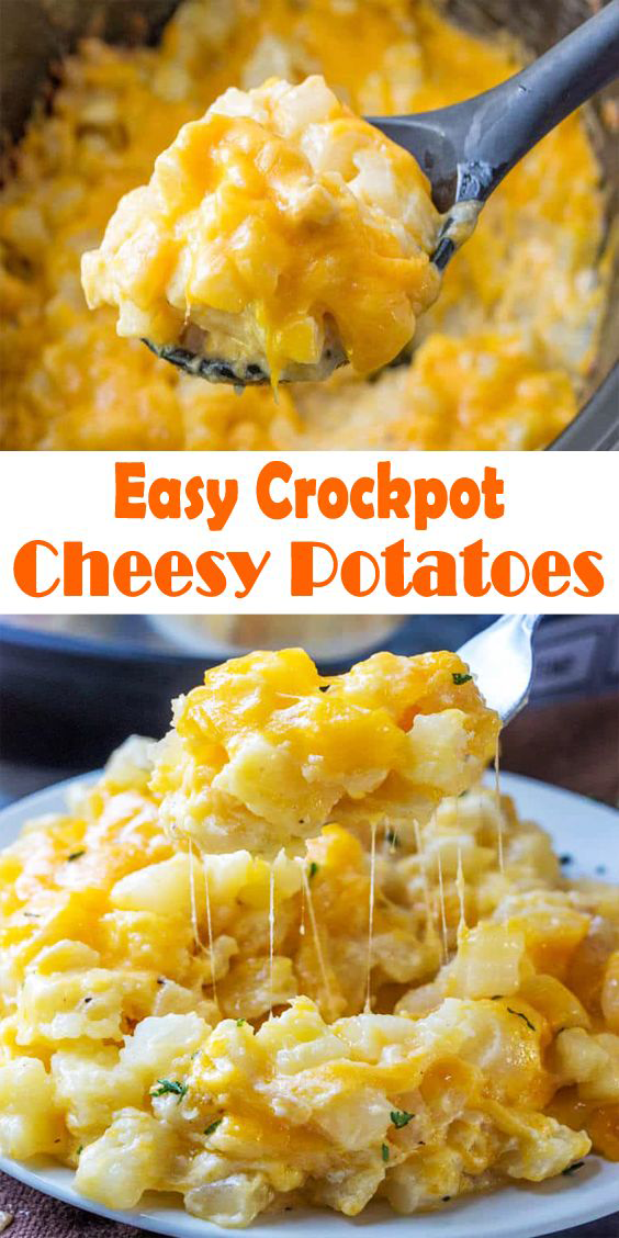 Easy Crockpot Cheesy Potatoes