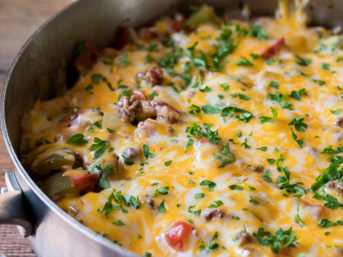 Ground Beef Stuffed Pepper Skillet Richflavour Com