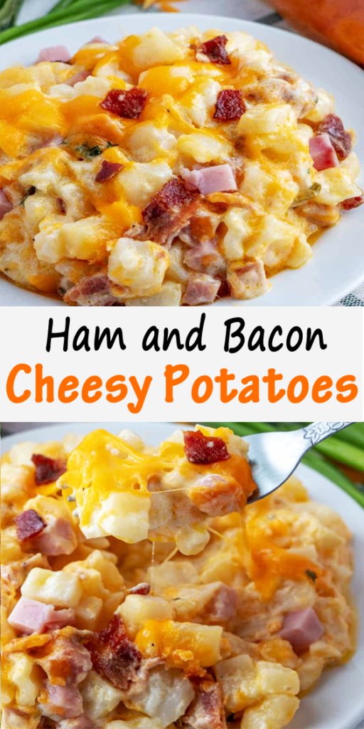 Ham and Bacon Cheesy Potatoes - Richflavour.com