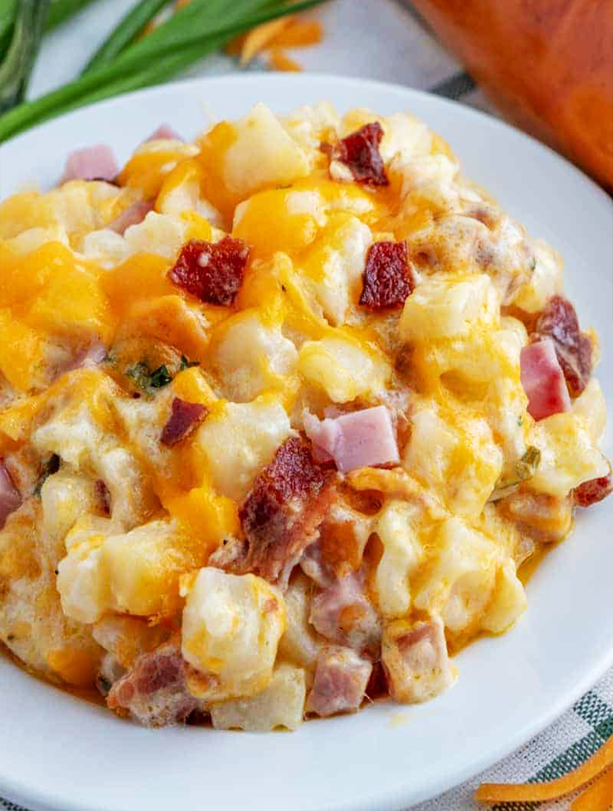 Ham and Bacon Cheesy Potatoes