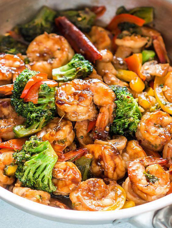 Easy Teriyaki Shrimp Stir Fry Recipe | Deporecipe.co