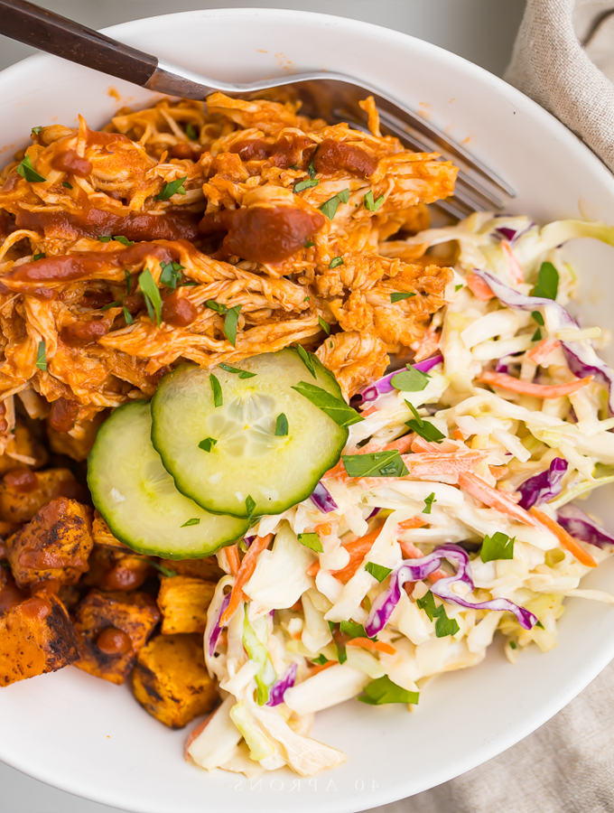 BBQ Chicken Bowls with Sweet Potatoes and Coleslaw (Whole30 ...