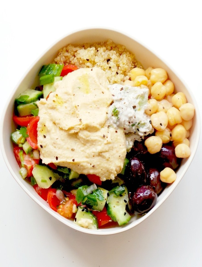 5 Minutes Mediterranean Bowl – Healthy Lunch Meal Prep Recipe ...
