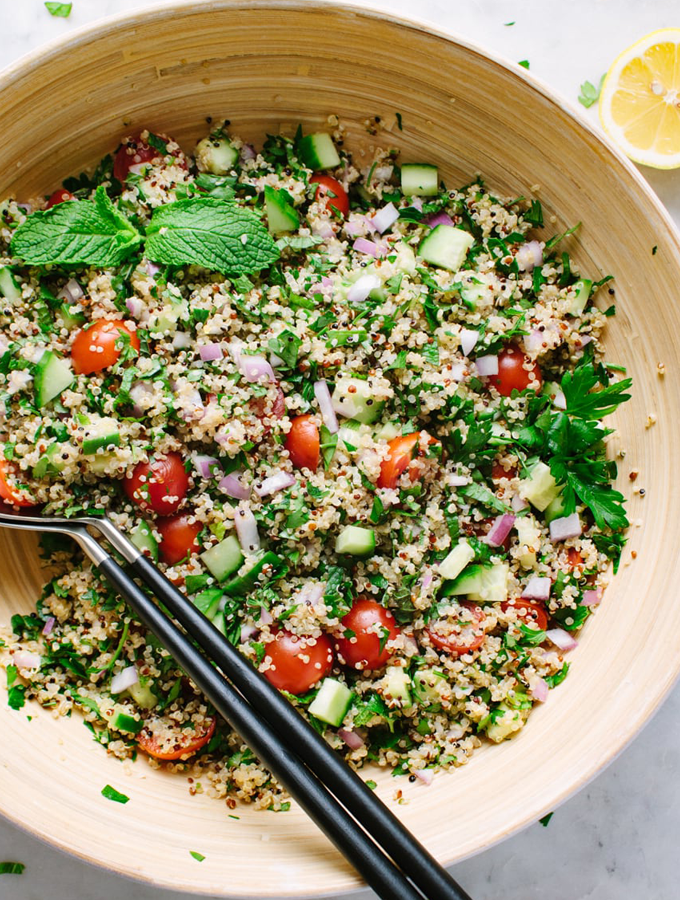 Quinoa Tabbouleh Salad with Hemp Hearts - Richflavour.com