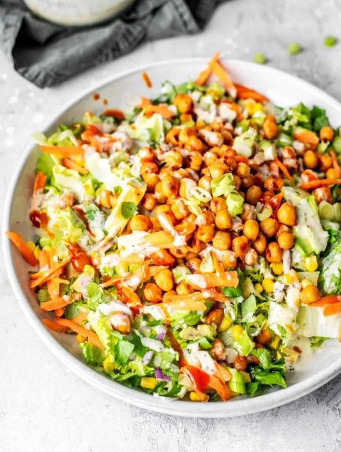 Vegan BBQ Chickpea Salad - Richflavour.com