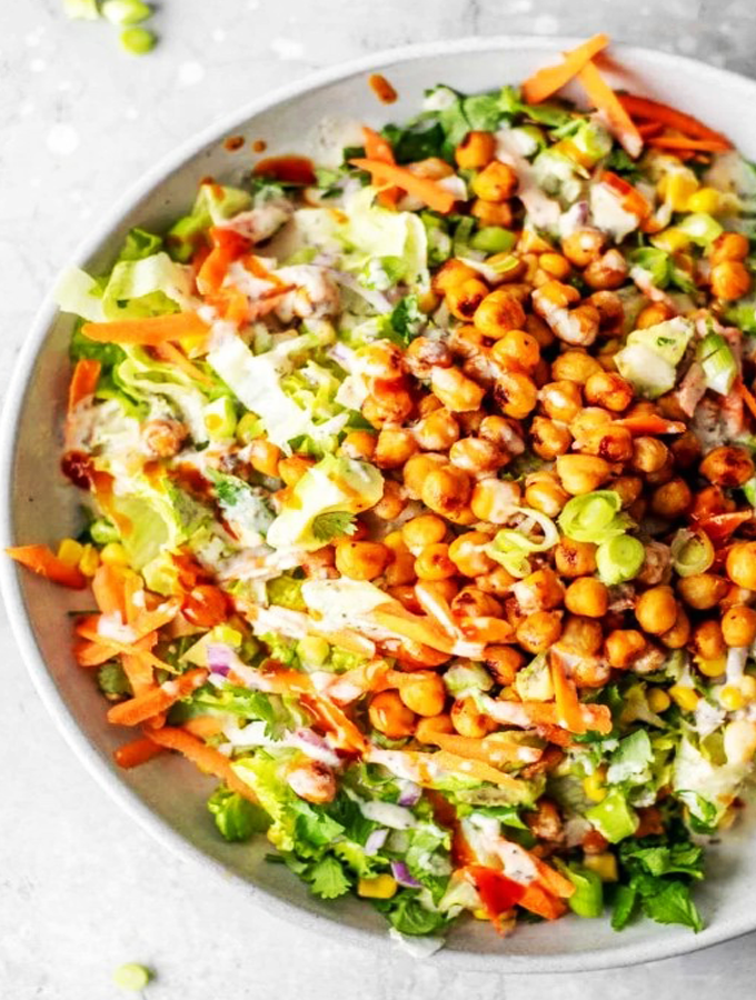 Vegan BBQ Chickpea Salad - Richflavour.com