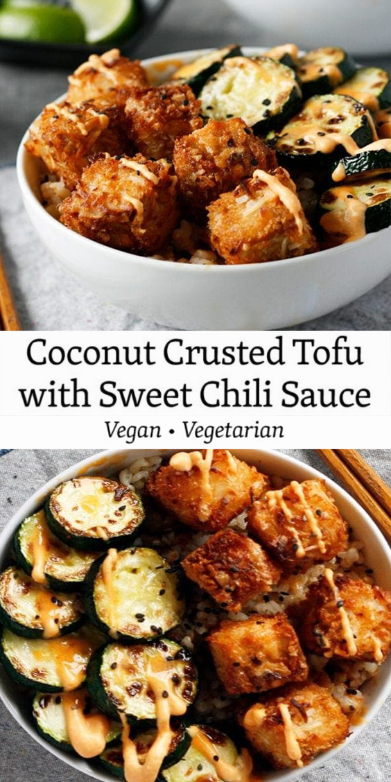 Coconut Crusted Tofu with Sweet Chili Sauce Recipe