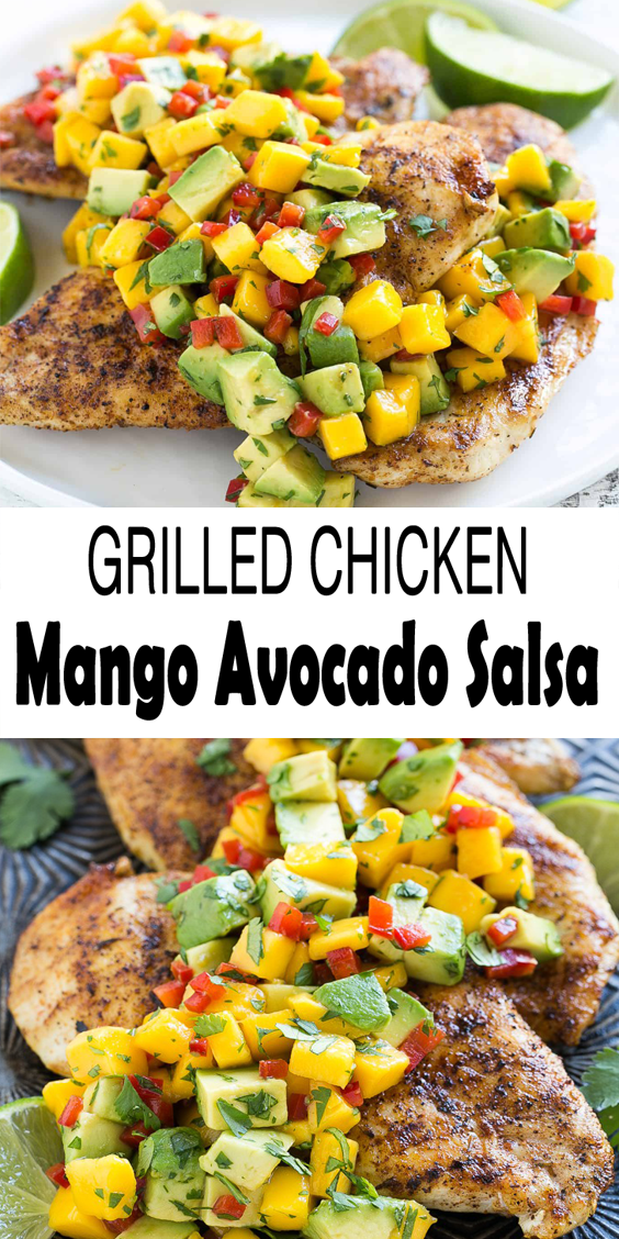 Grilled Chicken With Mango Avocado Salsa 6681