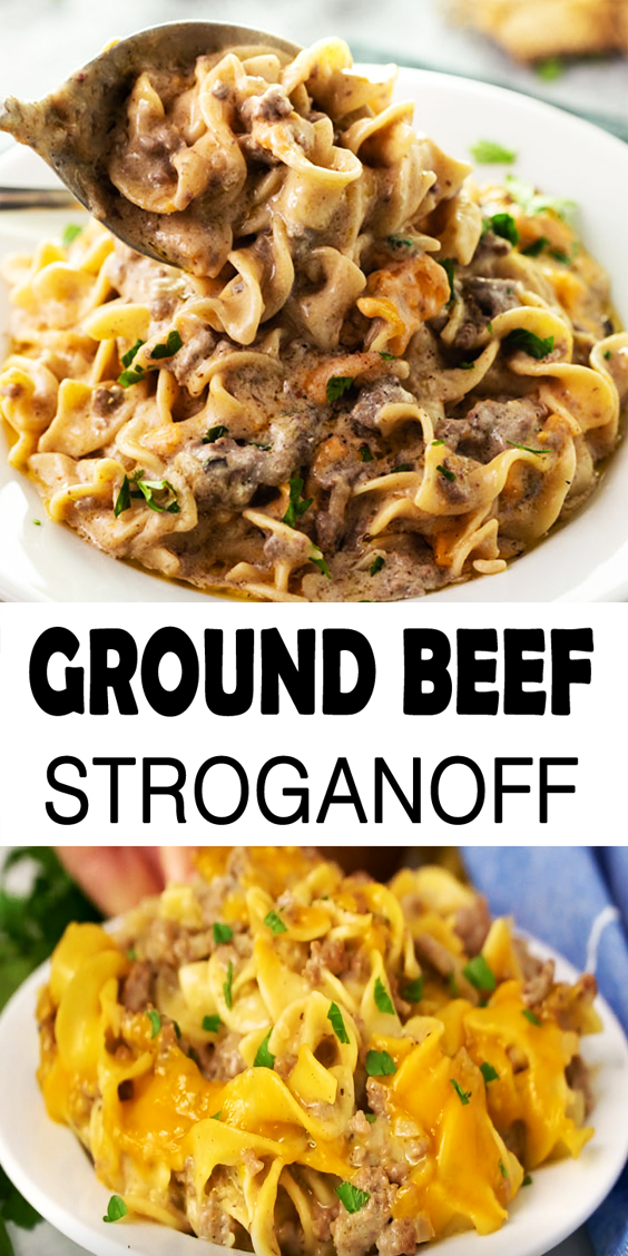 Easy Ground Beef Stroganoff - Richflavour.com