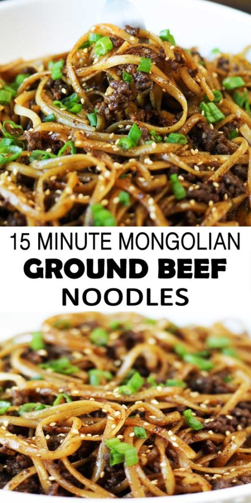Mongolian Ground Beef Noodles - Richflavour.com