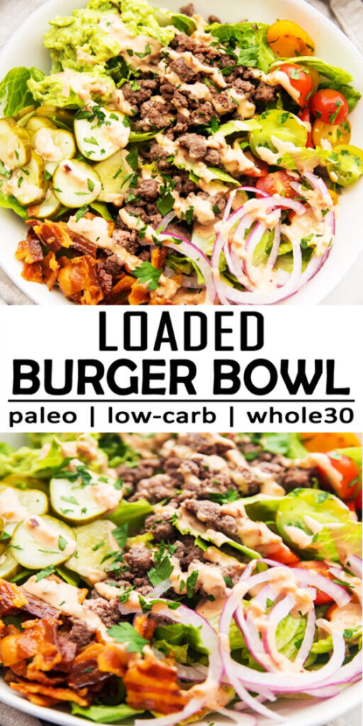 Loaded Burger Bowls with Special Sauce